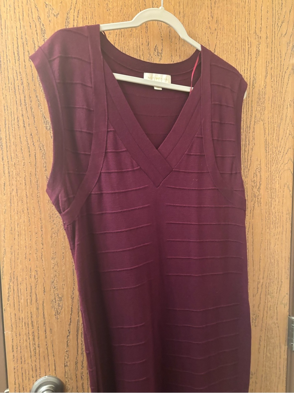 Nicki Minaj Sleeveless V-Neck Tank Top in Plum